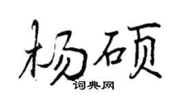 曾庆福杨硕行书个性签名怎么写