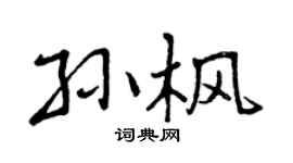 曾庆福孙枫行书个性签名怎么写