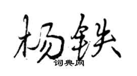 曾庆福杨铁行书个性签名怎么写