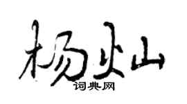 曾庆福杨灿行书个性签名怎么写