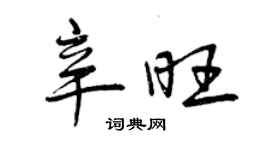 曾庆福辛旺行书个性签名怎么写