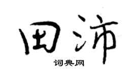曾庆福田沛行书个性签名怎么写