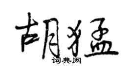 曾庆福胡猛行书个性签名怎么写