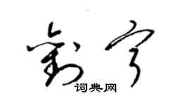 梁锦英刘宁草书个性签名怎么写
