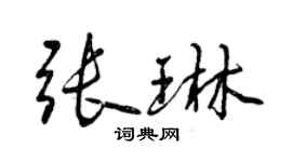 曾庆福张琳行书个性签名怎么写