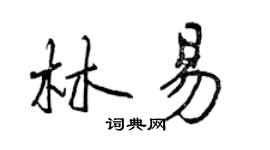 曾庆福林易行书个性签名怎么写