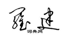 梁锦英罗建草书个性签名怎么写