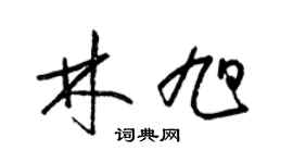 梁锦英林旭草书个性签名怎么写