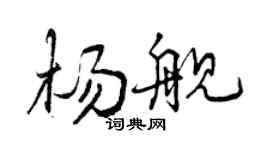曾庆福杨舰行书个性签名怎么写