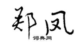 曾庆福郑凤行书个性签名怎么写
