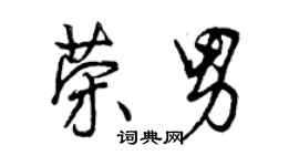 曾庆福荣男行书个性签名怎么写