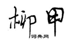 曾庆福柳甲行书个性签名怎么写