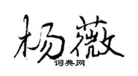 曾庆福杨薇行书个性签名怎么写