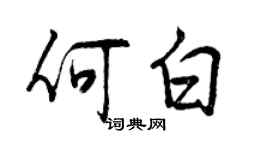 曾庆福何白行书个性签名怎么写