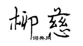 曾庆福柳慈行书个性签名怎么写