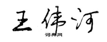 曾庆福王伟河行书个性签名怎么写