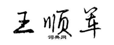 曾庆福王顺军行书个性签名怎么写