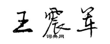 曾庆福王震军行书个性签名怎么写