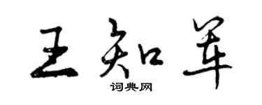 曾庆福王知军行书个性签名怎么写