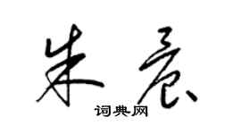 梁锦英朱晨草书个性签名怎么写