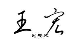 梁锦英王宏草书个性签名怎么写
