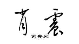 梁锦英肖震草书个性签名怎么写
