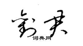 梁锦英刘君草书个性签名怎么写