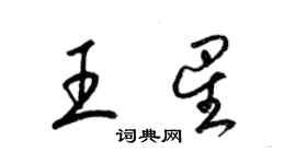 梁锦英王星草书个性签名怎么写