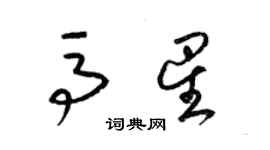梁锦英马星草书个性签名怎么写
