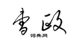 梁锦英曹政草书个性签名怎么写