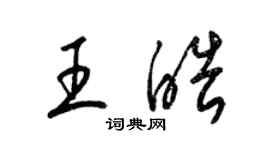梁锦英王皓草书个性签名怎么写