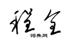 梁锦英程全草书个性签名怎么写
