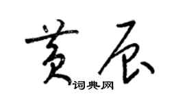 梁锦英黄辰草书个性签名怎么写