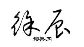 梁锦英徐辰草书个性签名怎么写