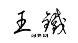 梁锦英王铁草书个性签名怎么写