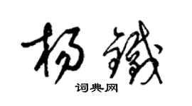 梁锦英杨铁草书个性签名怎么写