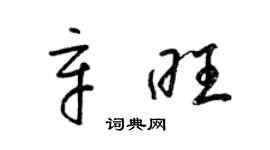 梁锦英辛旺草书个性签名怎么写