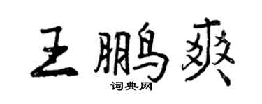 曾庆福王鹏爽行书个性签名怎么写