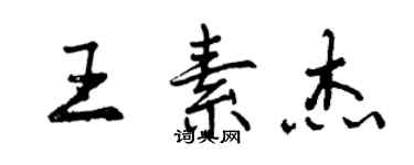 曾庆福王素杰行书个性签名怎么写