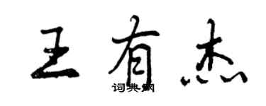 曾庆福王有杰行书个性签名怎么写