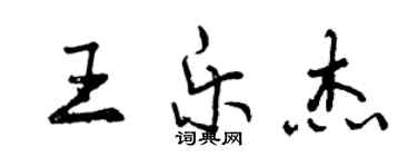 曾庆福王乐杰行书个性签名怎么写