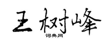 曾庆福王树峰行书个性签名怎么写