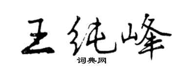 曾庆福王纯峰行书个性签名怎么写