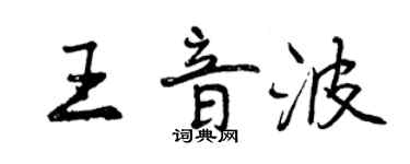 曾庆福王音波行书个性签名怎么写