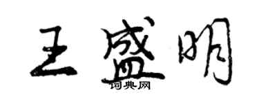 曾庆福王盛明行书个性签名怎么写