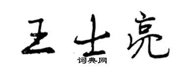 曾庆福王士亮行书个性签名怎么写