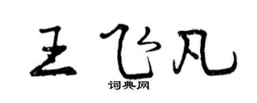 曾庆福王飞凡行书个性签名怎么写