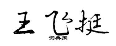 曾庆福王飞挺行书个性签名怎么写