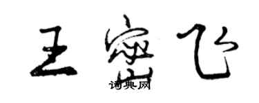曾庆福王密飞行书个性签名怎么写