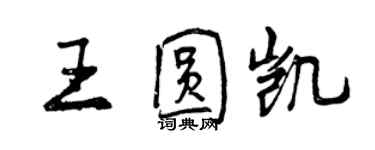 曾庆福王圆凯行书个性签名怎么写